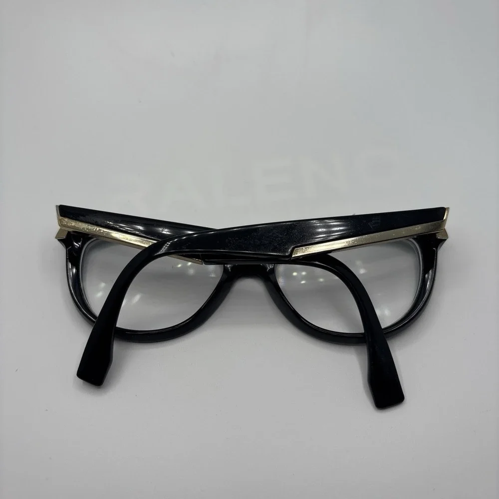 FENDI FF 0020 D28 BLACK GOLD AUTHENTIC DESIGNER FRAMES EYEGLASSES 140mm #C307